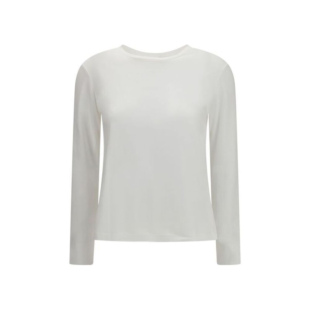 'S Max Mara White Cotton Long Sleeve Women's T-Shirt